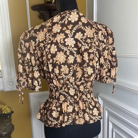 DEREK LAM 10 CROSBY
Rhea Printed Linen Blend Top - Picture 8 of 10